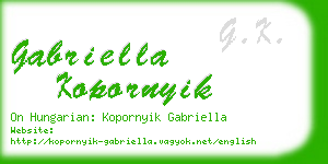 gabriella kopornyik business card